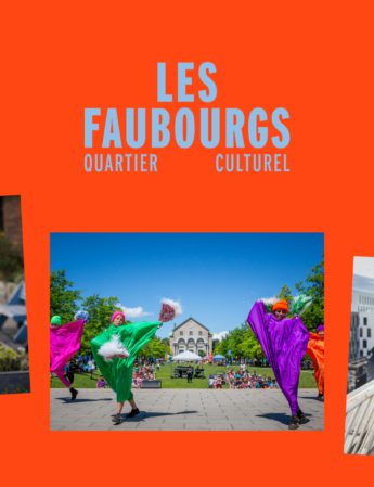 Photo spectacle de danse au quartier culturel des Faubourgs situé au Centre-Sud de Montréal.