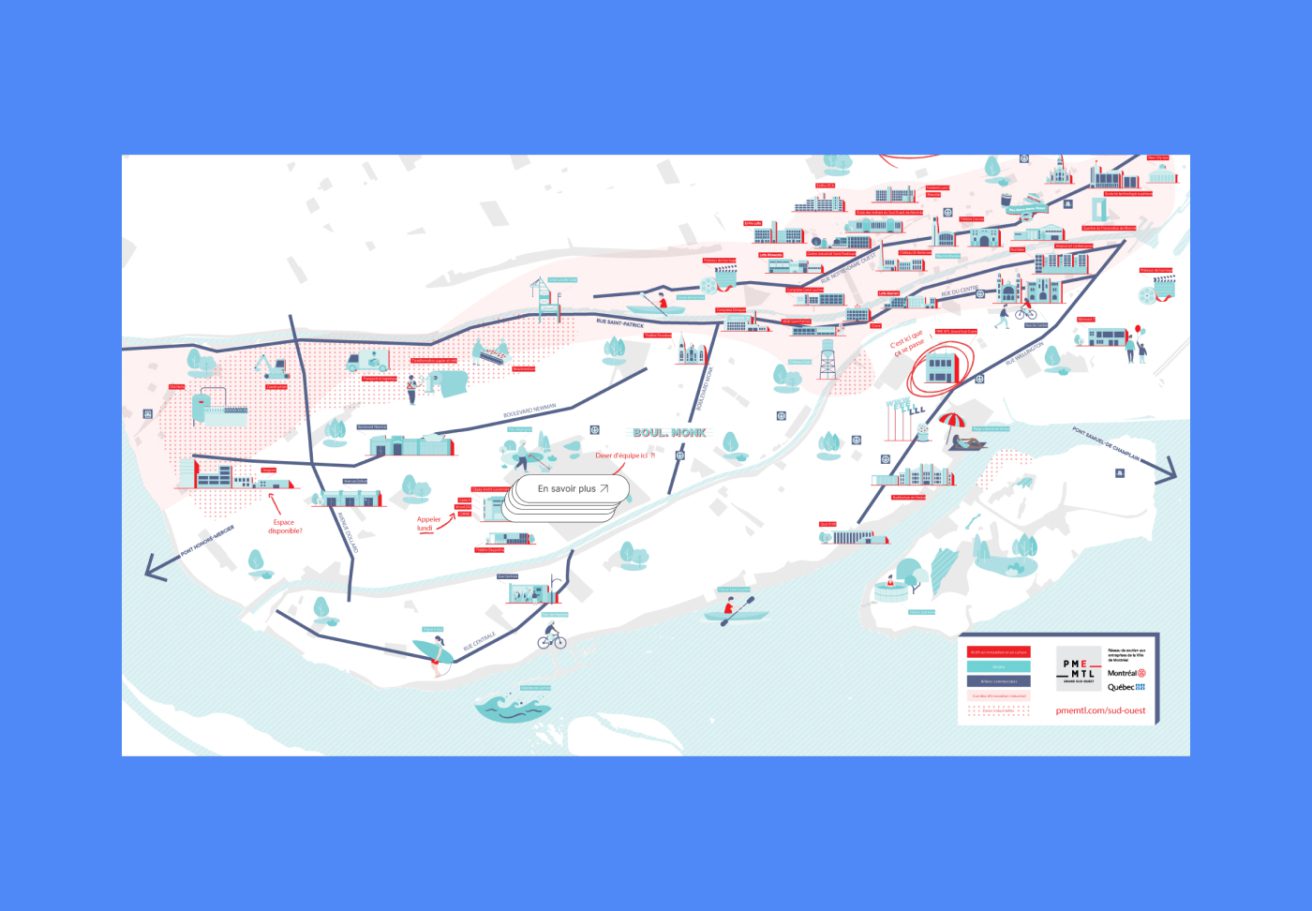Carte du territoire du Canal Lachine 4.0