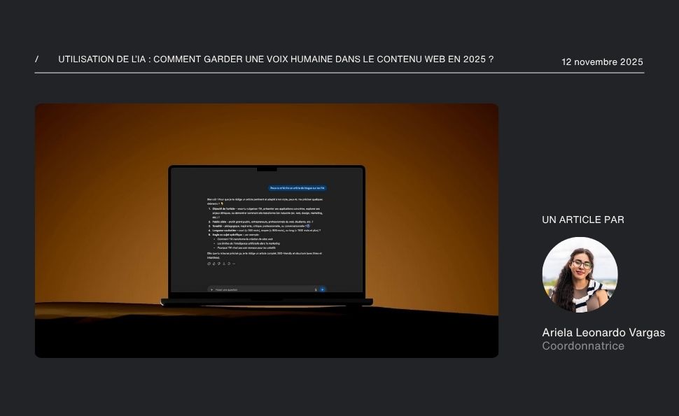 Utilisation de l’IA : garder une voix humaine dans son contenu web en 2025?